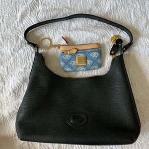 Black pebble leather Dooney and Bourke with wallet